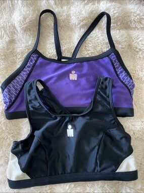 Iron Man Purple and Black Athletic Sports Bras